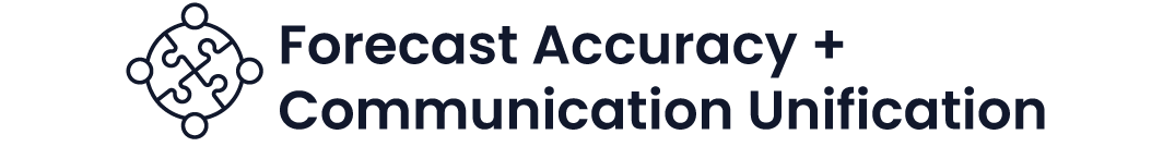 Forecast Accuracy and Communication Unification icon with puzzle design representing how Evenflow aligns data insights and team messaging on the How It Works page