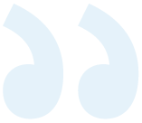 Evenflow blue quote icon highlighting customer testimonials and success stories Blue quotation mark icon used to highlight customer testimonials and success stories on the Why Evenflow page